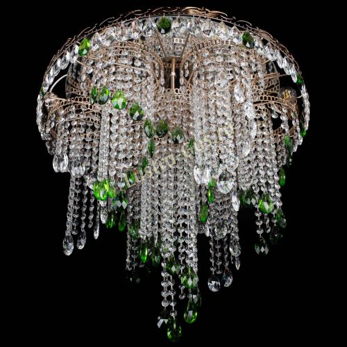 Люстра Вьюга зеленая в Саратове Гусь Хрустальный