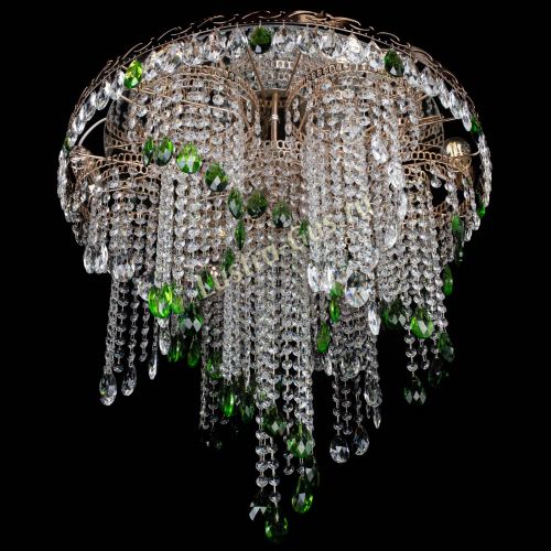 Люстра Вьюга зеленая в Саратове Гусь Хрустальный