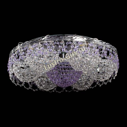 Люстра Вьюга №3 фиолетовая в Саратове Гусь Хрустальный