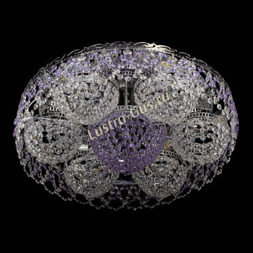 Люстра Вьюга №3 фиолетовая в Саратове Гусь Хрустальный