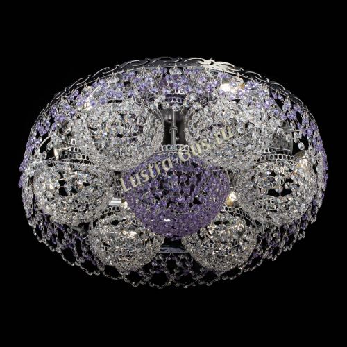 Люстра Вьюга №3 фиолетовая в Саратове Гусь Хрустальный
