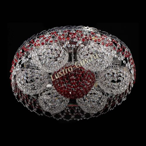 Люстра Вьюга №3 красная в Саратове Гусь Хрустальный