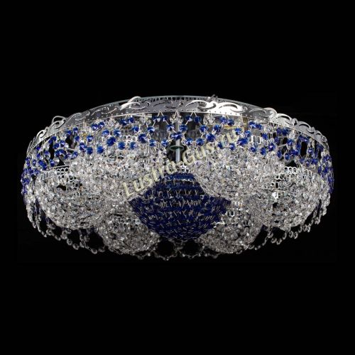 Люстра Вьюга №3 синяя в Саратове Гусь Хрустальный