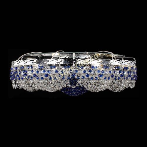 Люстра Вьюга №3 синяя в Саратове Гусь Хрустальный