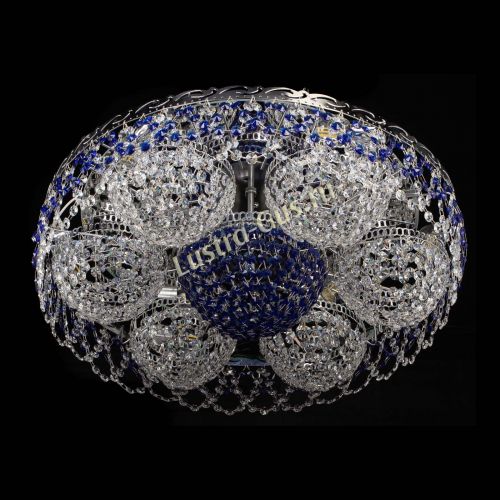 Люстра Вьюга №3 синяя в Саратове Гусь Хрустальный