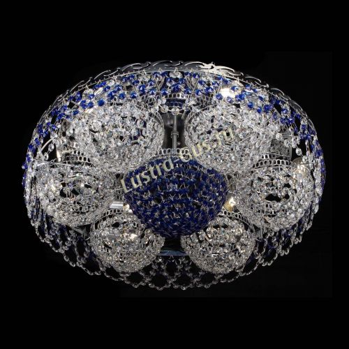 Люстра Вьюга №3 синяя в Саратове Гусь Хрустальный