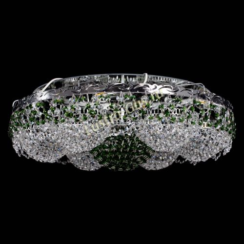 Люстра Вьюга №3 зеленая в Саратове Гусь Хрустальный