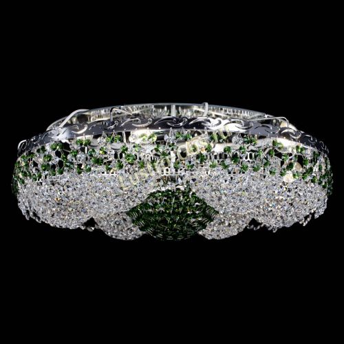 Люстра Вьюга №3 зеленая в Саратове Гусь Хрустальный