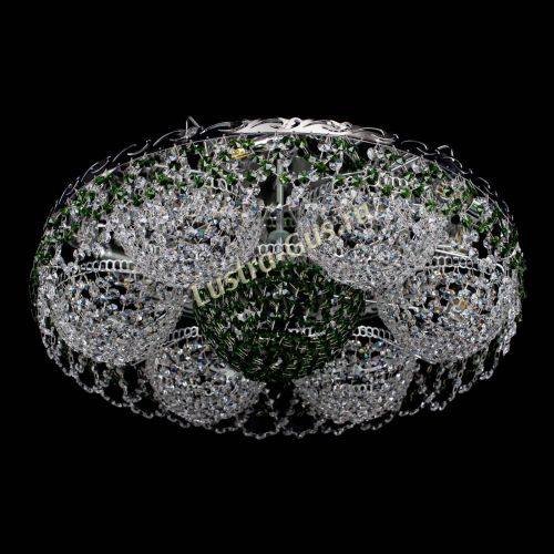 Люстра Вьюга №3 зеленая в Саратове Гусь Хрустальный