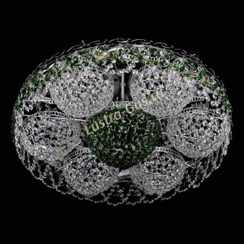 Люстра Вьюга №3 зеленая в Саратове Гусь Хрустальный