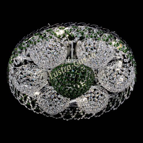 Люстра Вьюга №3 зеленая в Саратове Гусь Хрустальный