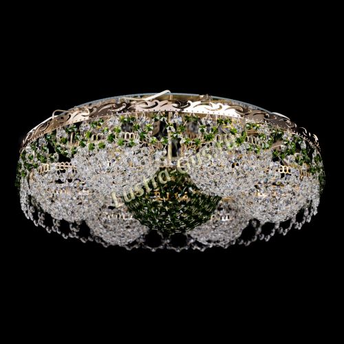 Люстра Вьюга №3 зеленая в Саратове Гусь Хрустальный