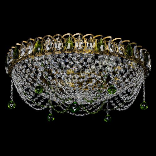 Люстра Жасмин №1 под бронзу зеленая в Саратове Гусь Хрустальный