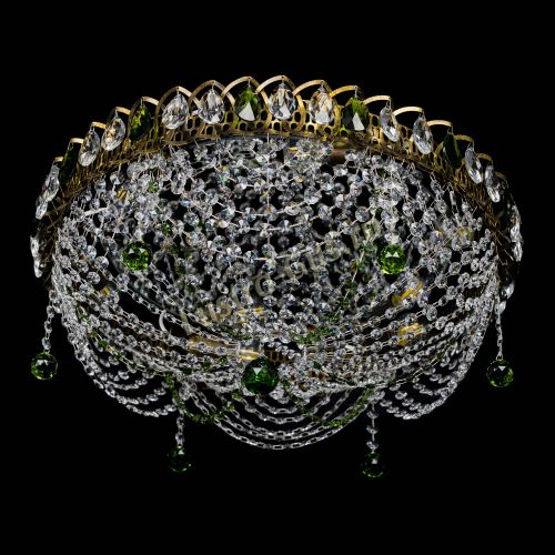 Люстра Жасмин №1 под бронзу зеленая в Саратове Гусь Хрустальный