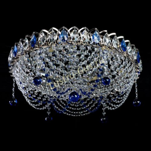 Люстра Жасмин №1 синяя в Саратове Гусь Хрустальный