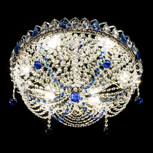 Люстра Жасмин №1 синяя в Саратове Гусь Хрустальный