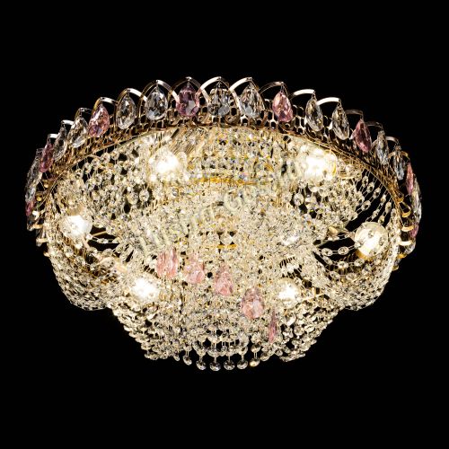 Люстра Жасмин Каскад розовый в Саратове Гусь Хрустальный