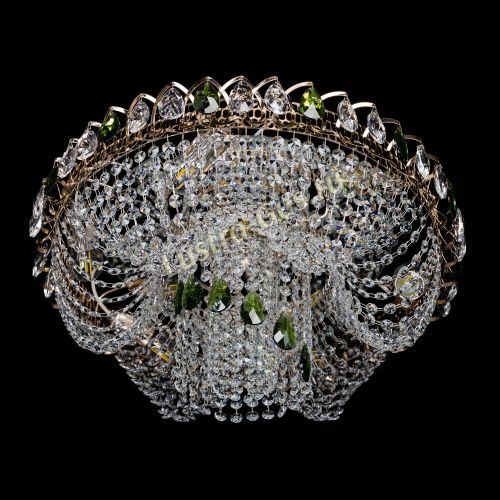 Люстра Жасмин Каскад зеленый в Саратове Гусь Хрустальный