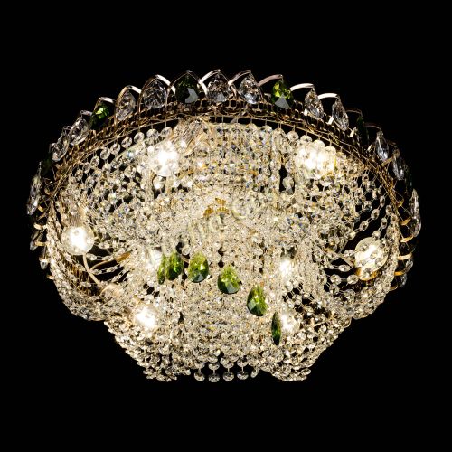 Люстра Жасмин Каскад зеленый в Саратове Гусь Хрустальный