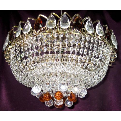 Люстра Капель Кулон цветная в Саратове Гусь Хрустальный