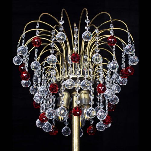 Торшер Агата шар под бронзу Красный в Саратове Гусь Хрустальный