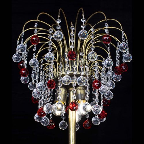 Торшер Агата шар под бронзу Красный в Саратове Гусь Хрустальный