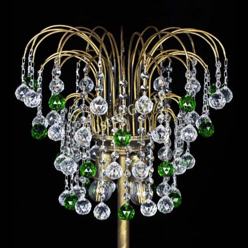 Торшер Агата шар под бронзу Зеленый в Саратове Гусь Хрустальный