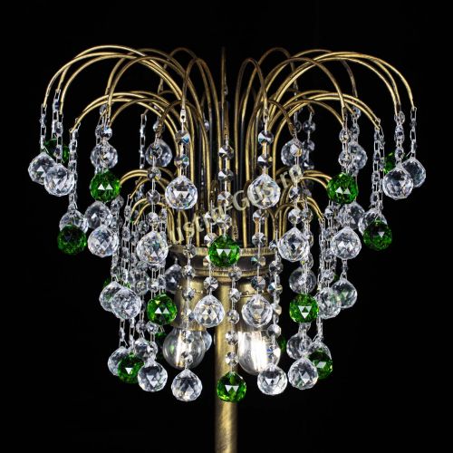 Торшер Агата шар под бронзу Зеленый в Саратове Гусь Хрустальный