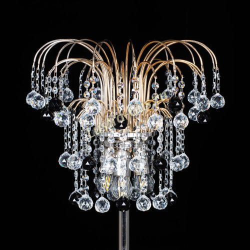 Торшер Акация шар черный в Саратове Гусь Хрустальный