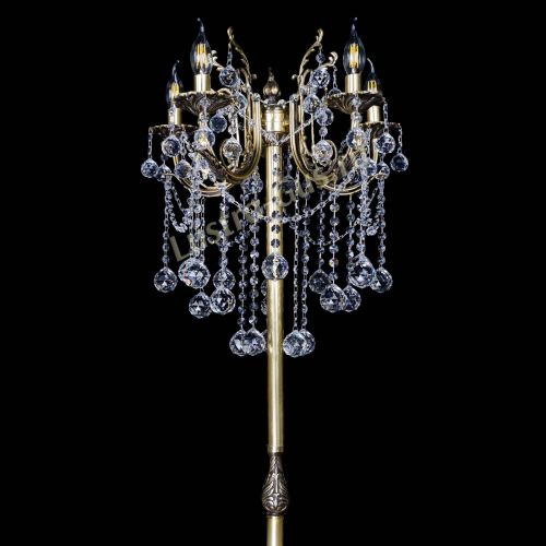 Бронзовый торшер Матильда №2 шар в Саратове Гусь Хрустальный